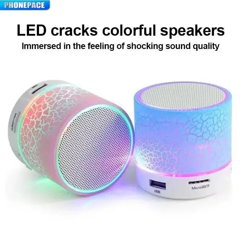 Portable Bluetooth Speaker – Compact Wireless Speaker with Colorful LED Lights & USB/TF Card - ZOOMNSTORE