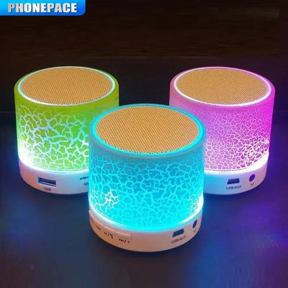 Portable Bluetooth Speaker – Compact Wireless Speaker with Colorful LED Lights & USB/TF Card - ZOOMNSTORE