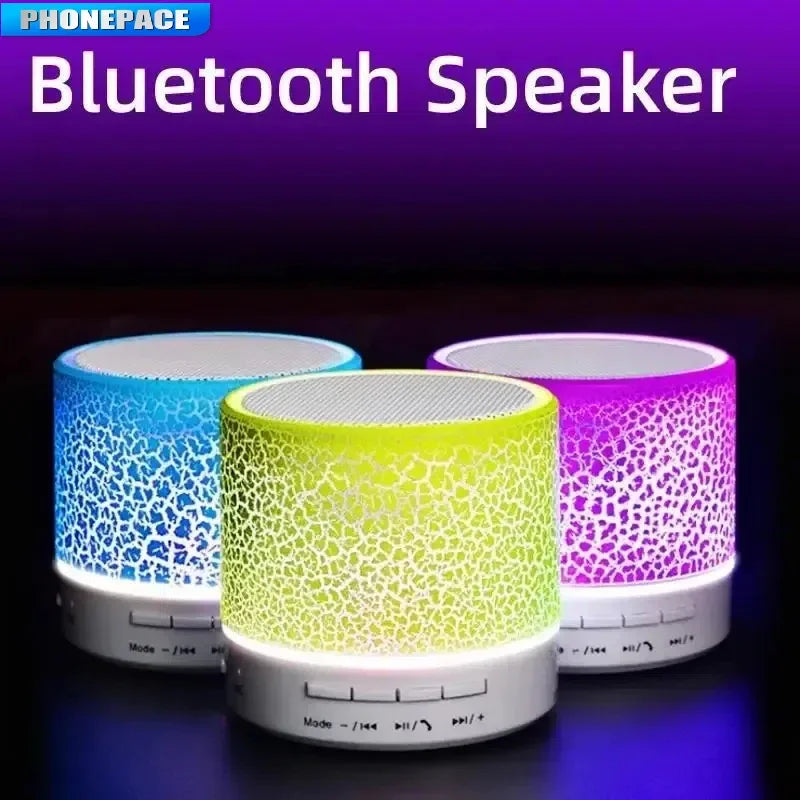 Portable Bluetooth Speaker – Compact Wireless Speaker with Colorful LED Lights & USB/TF Card - ZOOMNSTORE