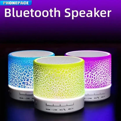 Portable Bluetooth Speaker – Compact Wireless Speaker with Colorful LED Lights & USB/TF Card - ZOOMNSTORE