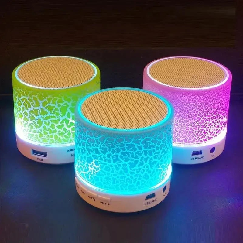 Portable Bluetooth Speaker – Compact Wireless Speaker with Colorful LED Lights & USB/TF Card - ZOOMNSTORE