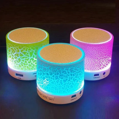 Portable Bluetooth Speaker – Compact Wireless Speaker with Colorful LED Lights & USB/TF Card - ZOOMNSTORE