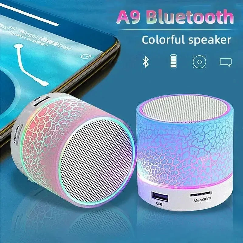 Portable Bluetooth Speaker – Compact Wireless Speaker with Colorful LED Lights & USB/TF Card - ZOOMNSTORE