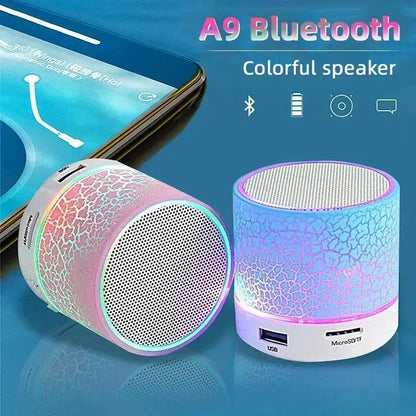 Portable Bluetooth Speaker – Compact Wireless Speaker with Colorful LED Lights & USB/TF Card - ZOOMNSTORE