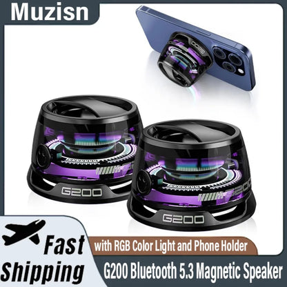 Portable Bluetooth Speaker – Magnetic Mini RGB Wireless Sound Box with Bass - ZOOMNSTORE