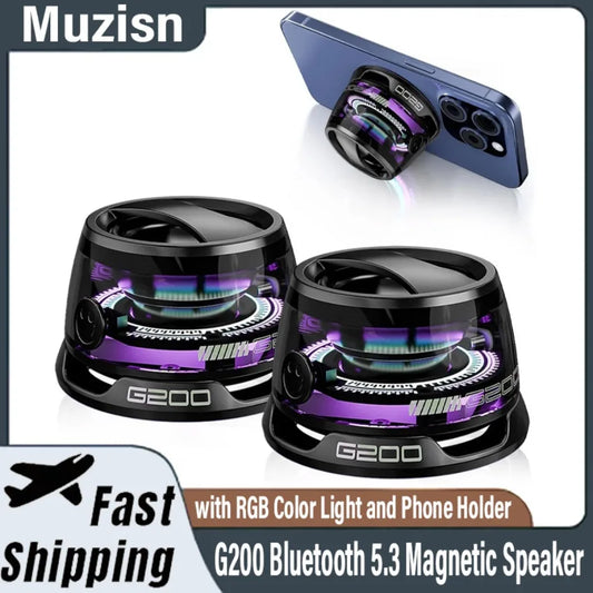 Portable Bluetooth Speaker – Magnetic Mini RGB Wireless Sound Box with Bass - ZOOMNSTORE