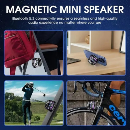 Portable Bluetooth Speaker – Magnetic Mini RGB Wireless Sound Box with Bass - ZOOMNSTORE