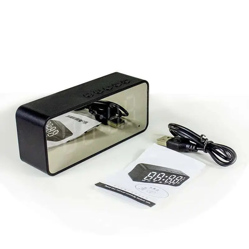Portable Bluetooth Speaker - Mini Wireless Alarm Clock With Stereo Sound - ZOOMNSTORE
