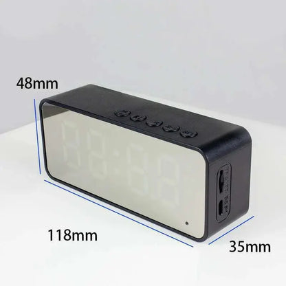 Portable Bluetooth Speaker - Mini Wireless Alarm Clock With Stereo Sound - ZOOMNSTORE