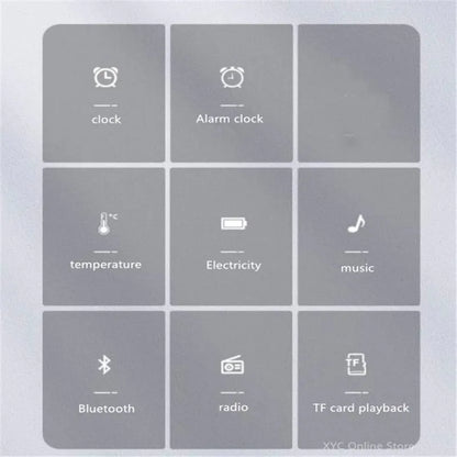 Portable Bluetooth Speaker - Mini Wireless Alarm Clock With Stereo Sound - ZOOMNSTORE