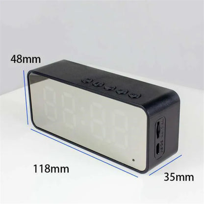 Portable Bluetooth Speaker - Mini Wireless Alarm Clock With Stereo Sound - ZOOMNSTORE