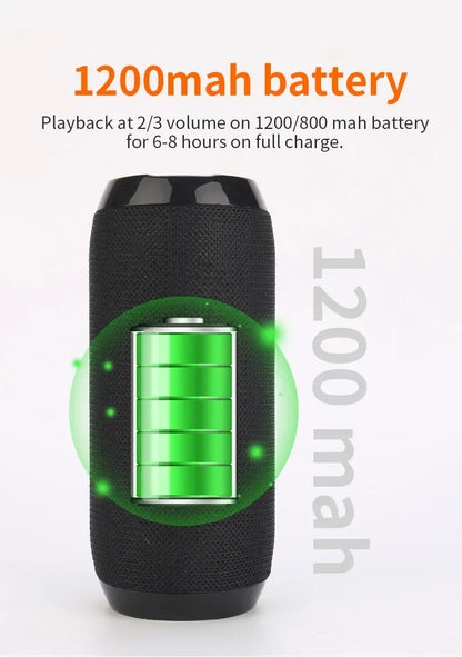 Portable Bluetooth Speaker - Waterproof Outdoor Wireless Subwoofer with Stereo Surround - ZOOMNSTORE