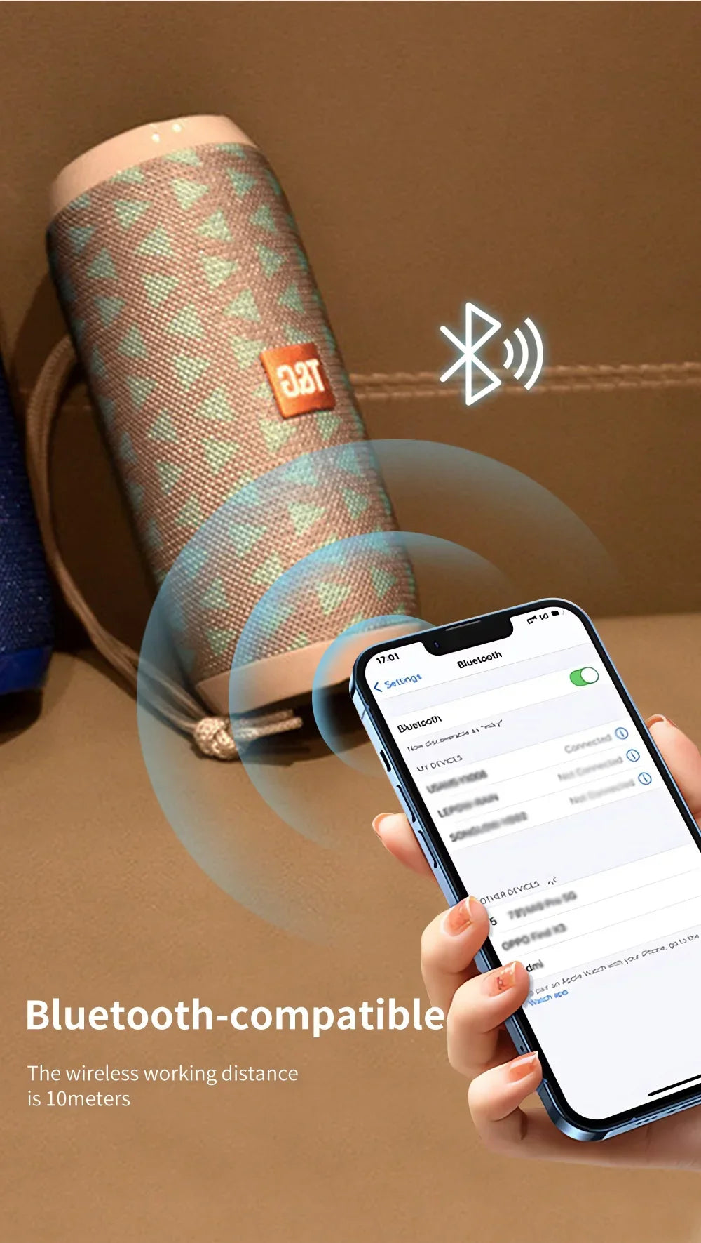 Portable Bluetooth Speaker - Waterproof Wireless Sound Box with Stereo Surround - ZOOMNSTORE