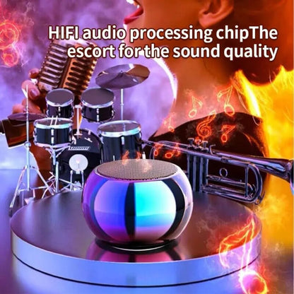 Portable Bluetooth Speaker - Wireless Mini Metal Compact Audio Device with Surround Sound Subwoofer - ZOOMNSTORE