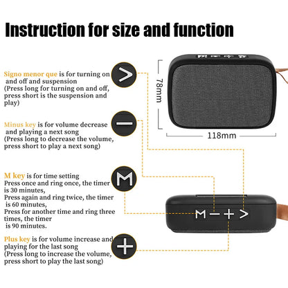 Portable Bluetooth Speaker - Wireless Outdoor Speaker with 3D Stereo Sound, Waterproof - ZOOMNSTORE