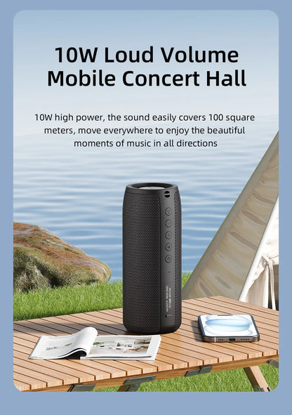 Portable Bluetooth Speaker – ZEALOT S51 Wireless Bass, Outdoor Waterproof, 10W - ZOOMNSTORE