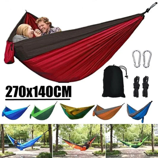 Portable Camping Hammock - High Strength Nylon Hanging Bed for Outdoor Use - ZOOMNSTORE