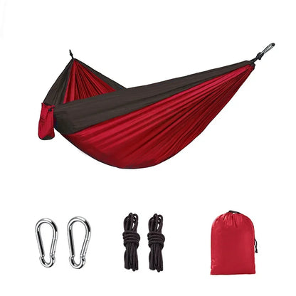 Portable Camping Hammock - High Strength Nylon Hanging Bed for Outdoor Use - ZOOMNSTORE