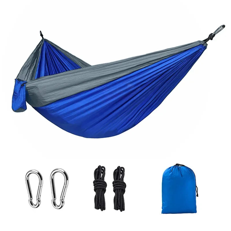 Portable Camping Hammock - High Strength Nylon Hanging Bed for Outdoor Use - ZOOMNSTORE