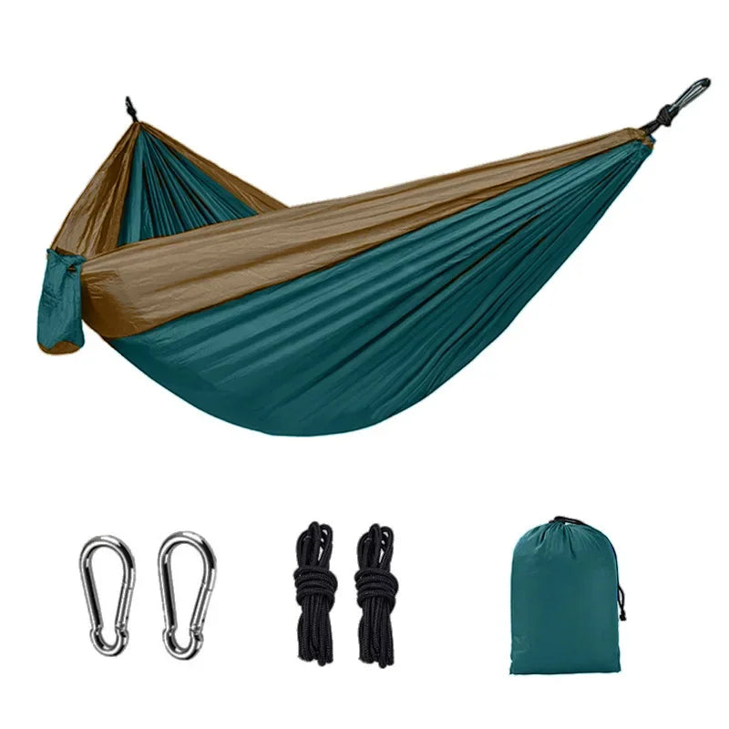 Portable Camping Hammock - High Strength Nylon Hanging Bed for Outdoor Use - ZOOMNSTORE