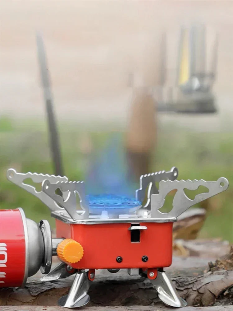 Portable Camping Stove - Foldable Windproof Outdoor Gas Burner for Hiking & Backpacking - ZOOMNSTORE