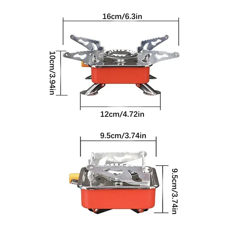 Portable Camping Stove - Foldable Windproof Outdoor Gas Burner for Hiking & Backpacking - ZOOMNSTORE