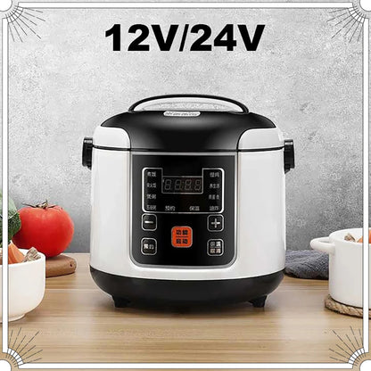 Portable Car Rice Cooker - 2L Electric Multi-Cooker  Food Steamer for 12V24V Vehicles - ZOOMNSTORE