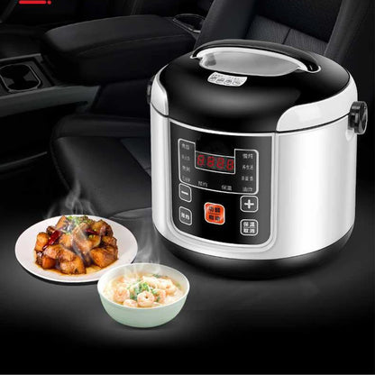 Portable Car Rice Cooker - 2L Electric Multi-Cooker  Food Steamer for 12V24V Vehicles - ZOOMNSTORE