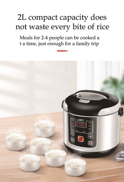 Portable Car Rice Cooker - 2L Electric Multi-Cooker  Food Steamer for 12V24V Vehicles - ZOOMNSTORE