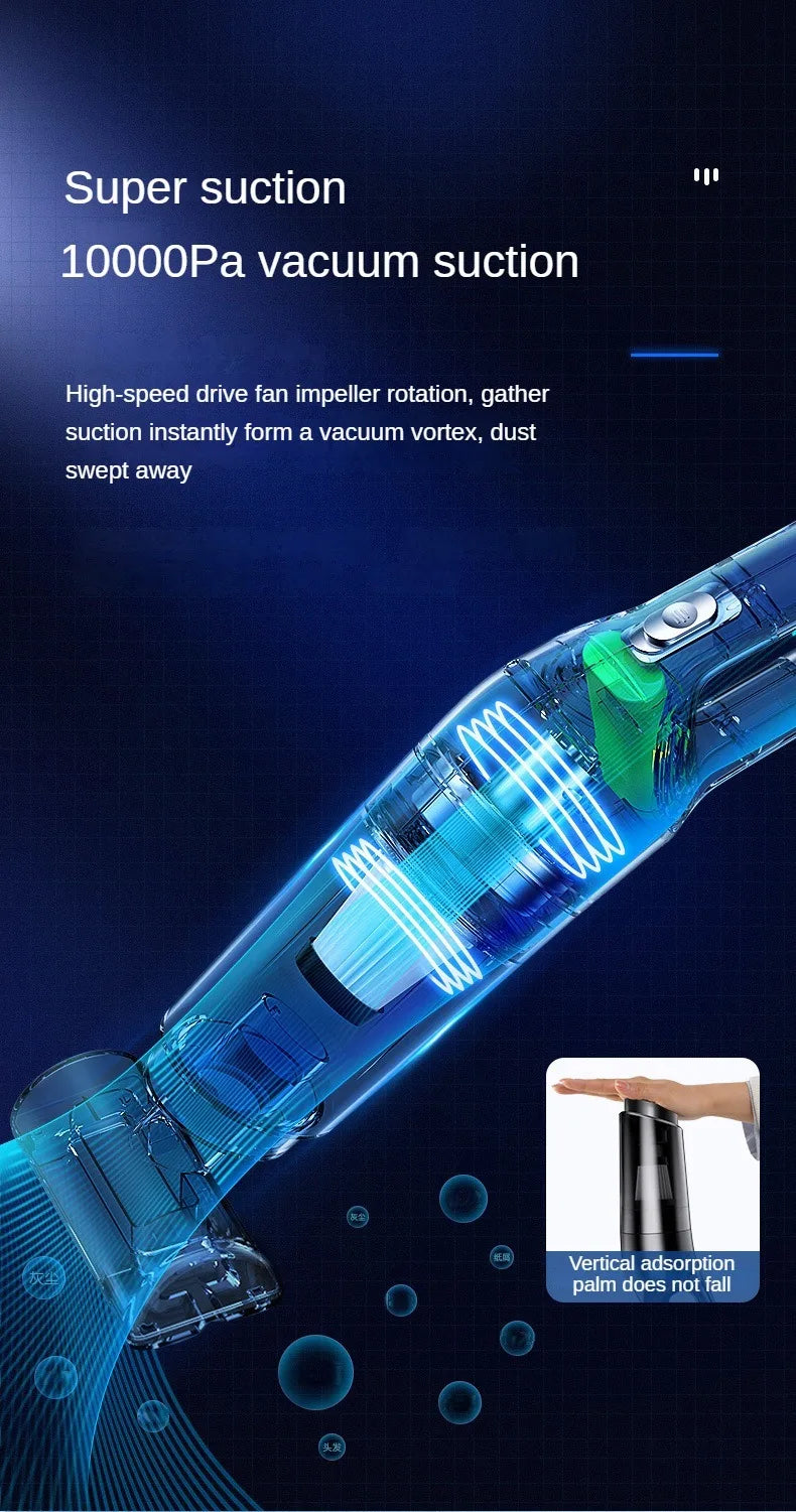 Portable Car Vacuum - Wireless Handheld Cleaning Machine with Powerful Suction - ZOOMNSTORE