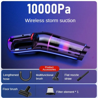 Portable Car Vacuum - Wireless Handheld Cleaning Machine with Powerful Suction - ZOOMNSTORE