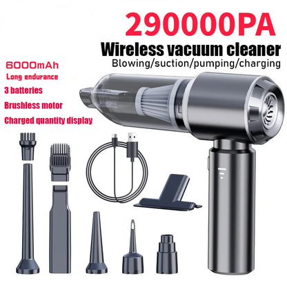 Portable Car Vacuum – Handheld Wireless Cleaner with Brushless Motor & Powerful Suction - ZOOMNSTORE