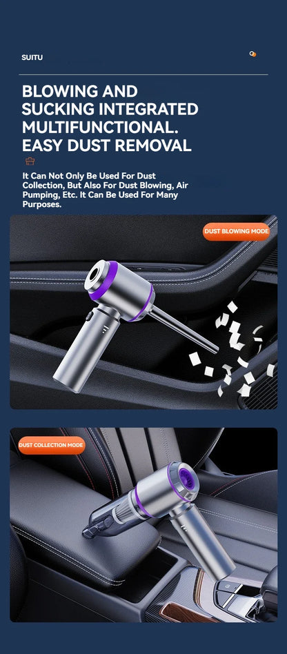 Portable Car Vacuum – Handheld Wireless Cleaner with Brushless Motor & Powerful Suction - ZOOMNSTORE