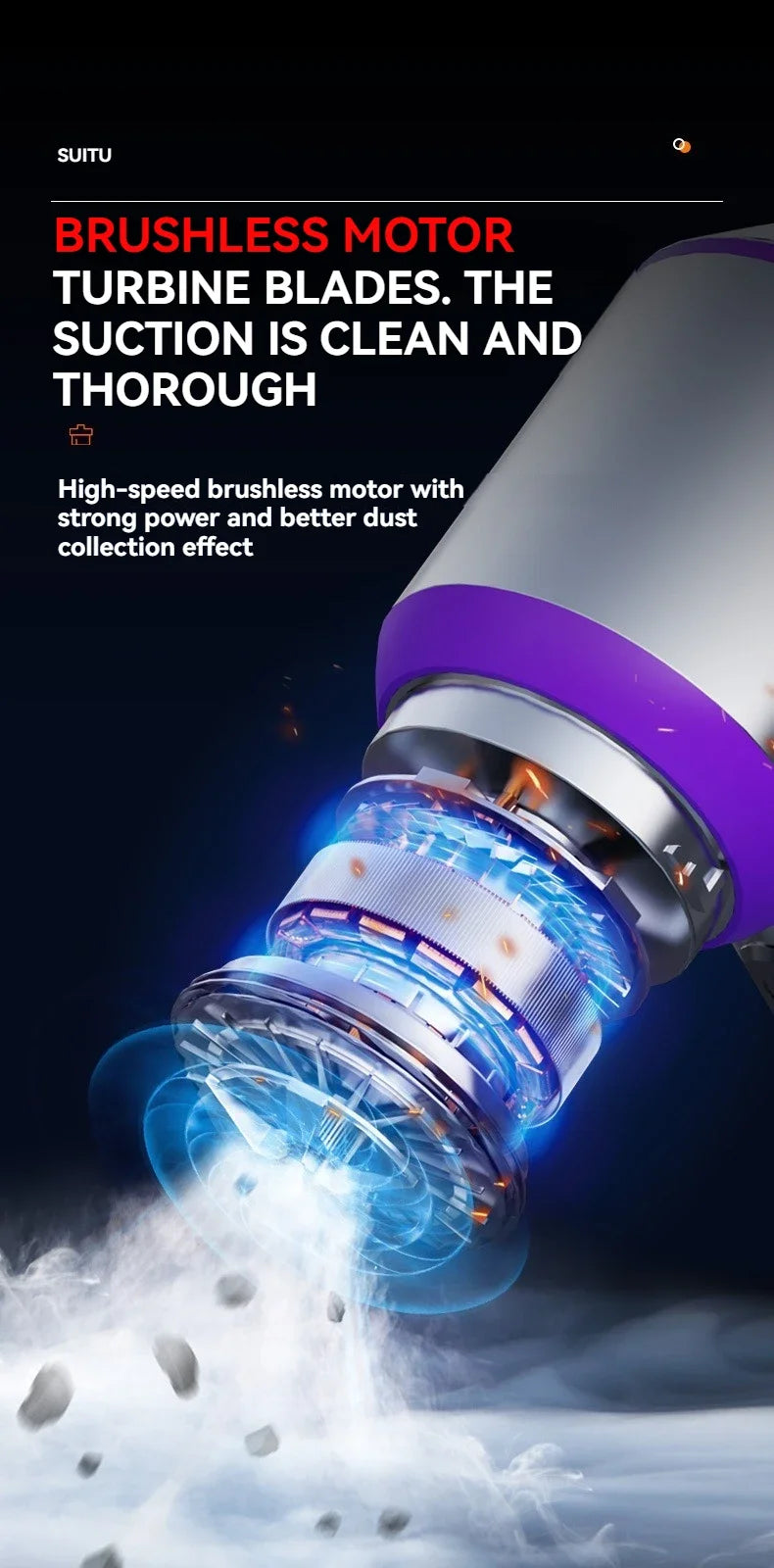 Portable Car Vacuum – Handheld Wireless Cleaner with Brushless Motor & Powerful Suction - ZOOMNSTORE