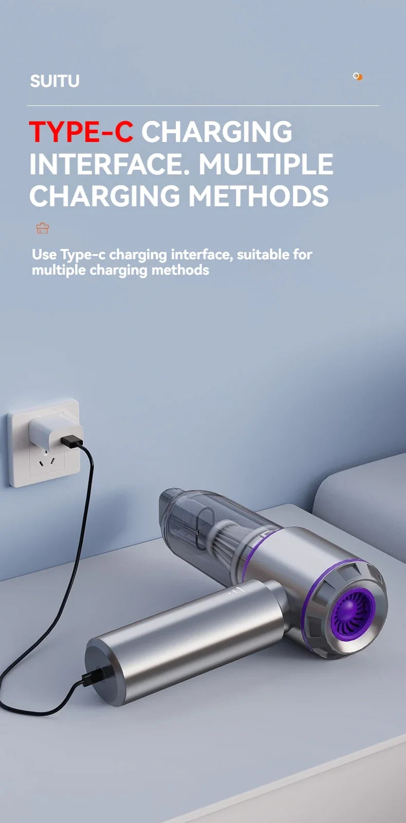 Portable Car Vacuum – Handheld Wireless Cleaner with Brushless Motor & Powerful Suction - ZOOMNSTORE