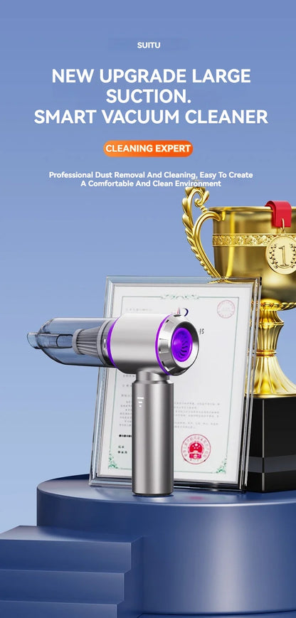 Portable Car Vacuum – Handheld Wireless Cleaner with Brushless Motor & Powerful Suction - ZOOMNSTORE