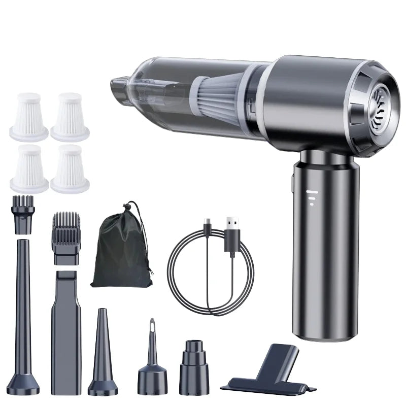 Portable Car Vacuum – Handheld Wireless Cleaner with Brushless Motor & Powerful Suction - ZOOMNSTORE