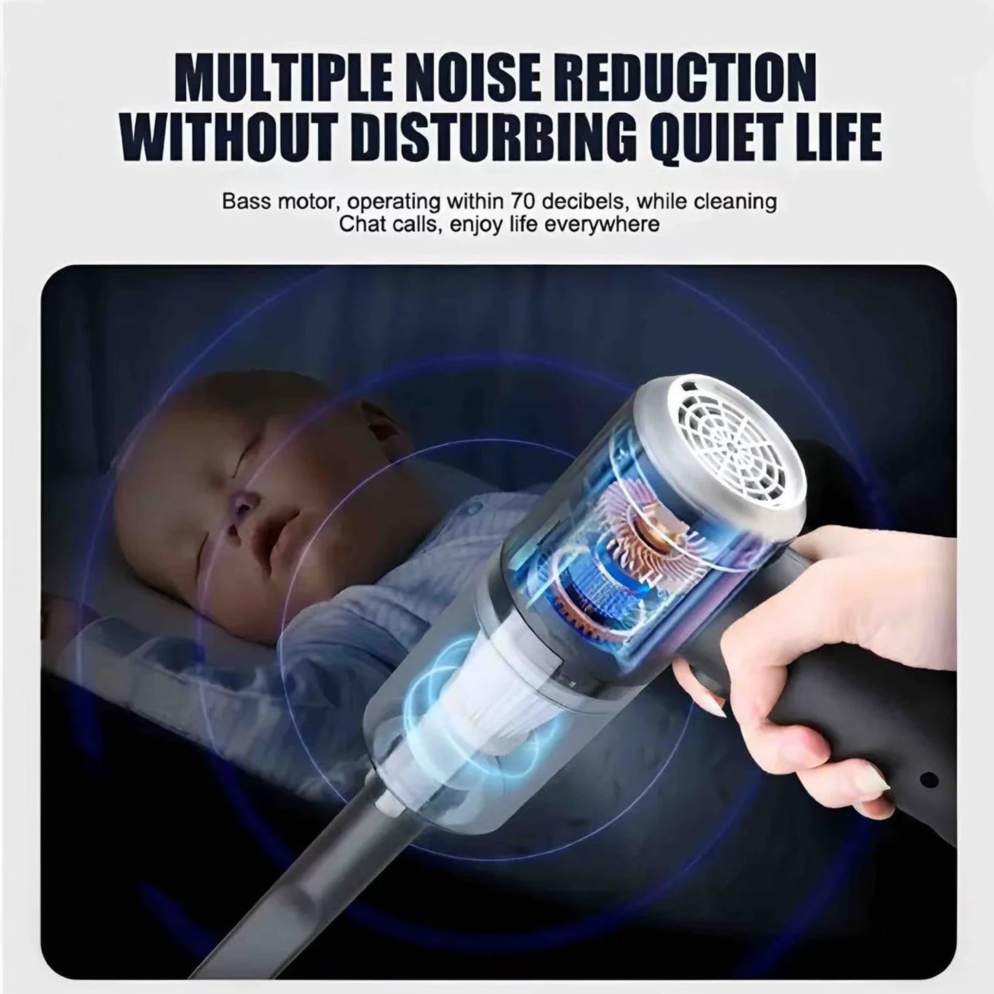 Combination Vacuum Cleaner USB Charging Car Household Vacuum Cleaner Small Car with Fully Automatic High Power Powerful Cleaning - ZOOMNSTORE