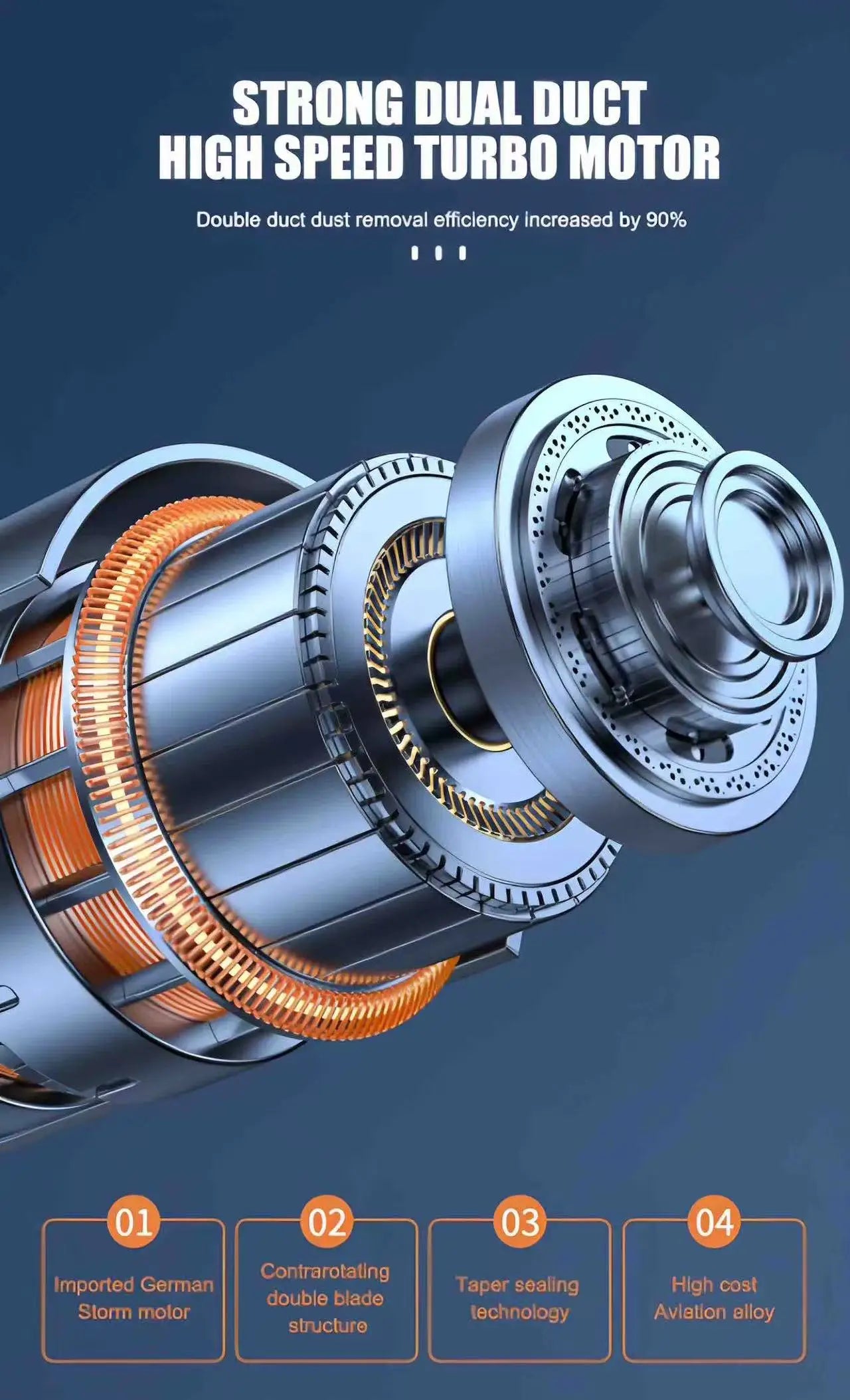 Combination Vacuum Cleaner USB Charging Car Household Vacuum Cleaner Small Car with Fully Automatic High Power Powerful Cleaning - ZOOMNSTORE