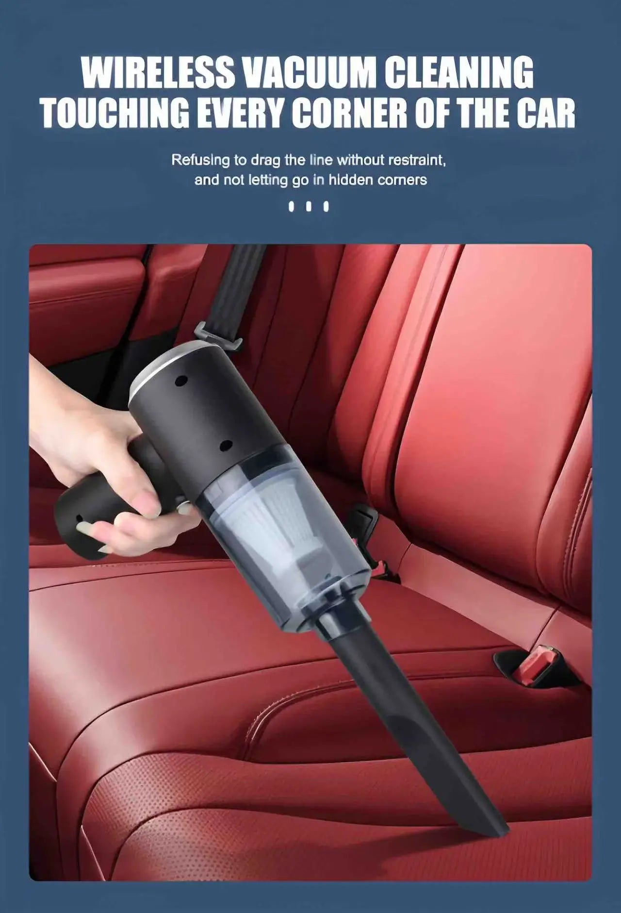 Combination Vacuum Cleaner USB Charging Car Household Vacuum Cleaner Small Car with Fully Automatic High Power Powerful Cleaning - ZOOMNSTORE