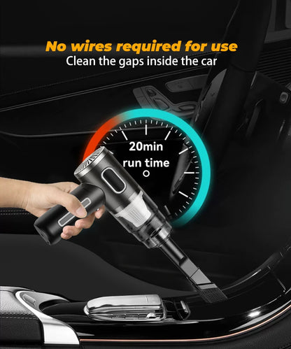 Portable Car Vacuum | Wireless Vacuum Cleaner With Powerful Suction & HEPA Filter - ZOOMNSTORE