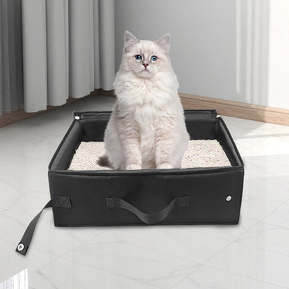 Portable Folding Pet Litter Box - Waterproof Travel Dog  Cat Toilet Tray - ZOOMNSTORE