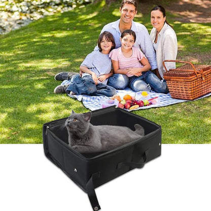 Portable Folding Pet Litter Box - Waterproof Travel Dog  Cat Toilet Tray - ZOOMNSTORE