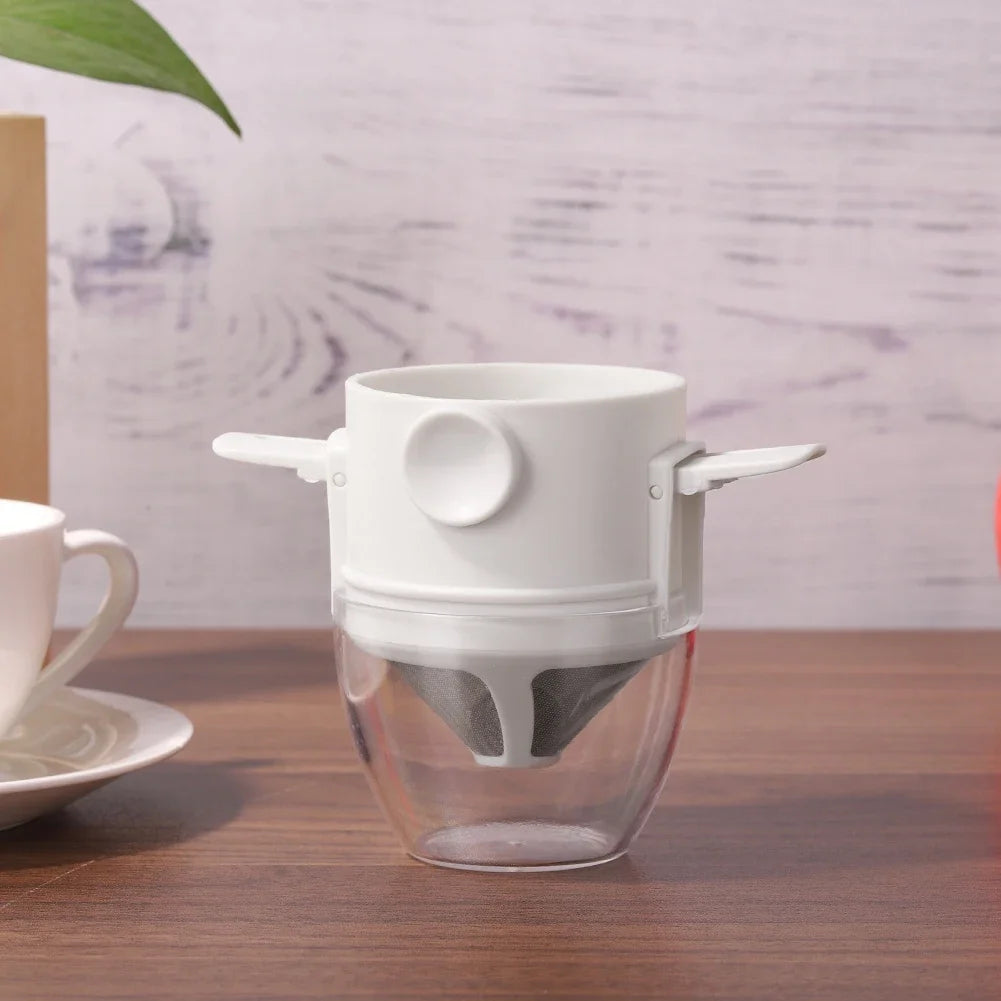 Portable Stainless Steel Coffee Maker - Reusable Drip Filter for Coffee and Tea - ZOOMNSTORE