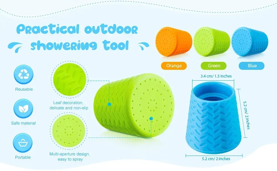 Portable Dog Shower – Outdoor Pet Shower Silicone Head with Bottle Attachment - ZOOMNSTORE