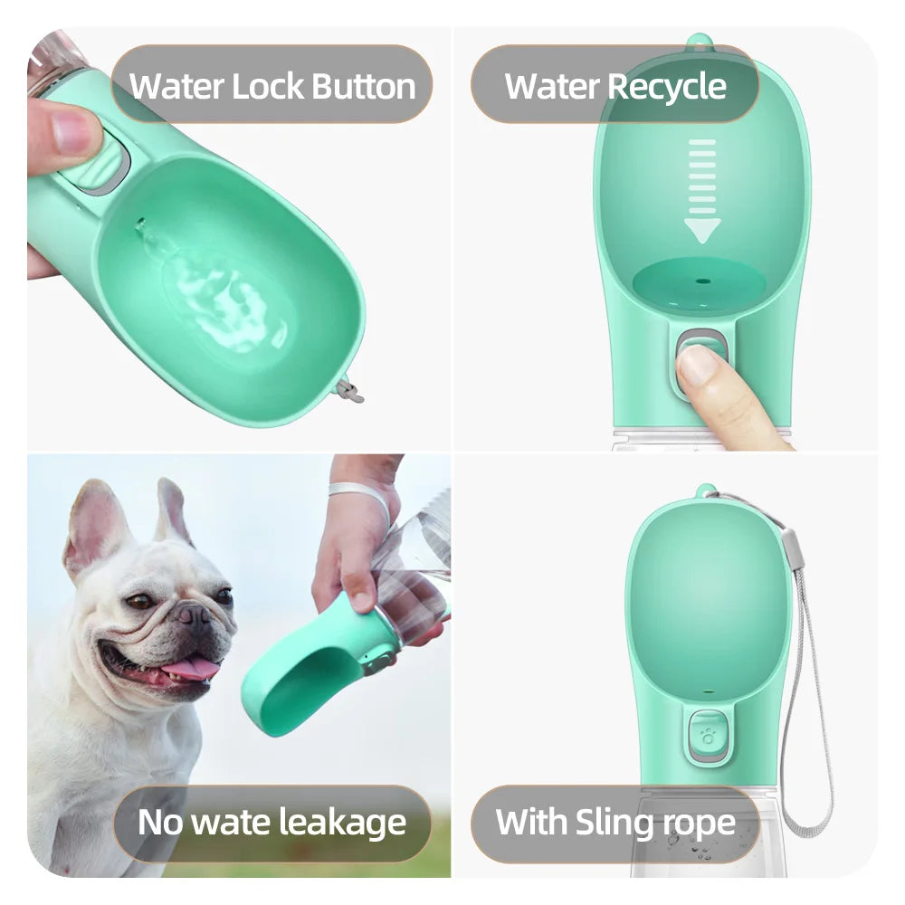 Dog Water Bottle - Leakproof Portable Feeder for Travel Outdoor Use - ZOOMNSTORE