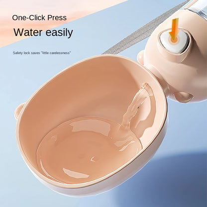 Portable Dog Water Bowl with Food Dispenser - Travel Pet Supplies - ZOOMNSTORE