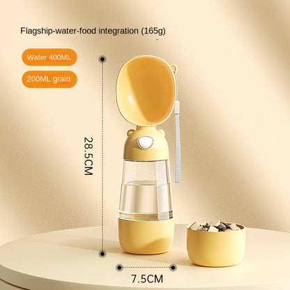 Portable Dog Water Bowl with Food Dispenser - Travel Pet Supplies - ZOOMNSTORE