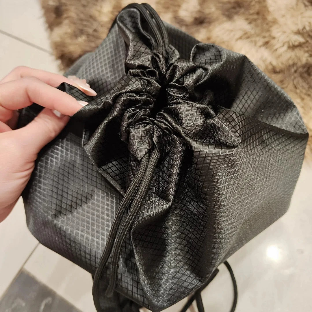 Portable Drawstring Backpack – Foldable Lightweight Bag for Travel & Gym - ZOOMNSTORE