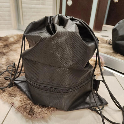Portable Drawstring Backpack – Foldable Lightweight Bag for Travel & Gym - ZOOMNSTORE